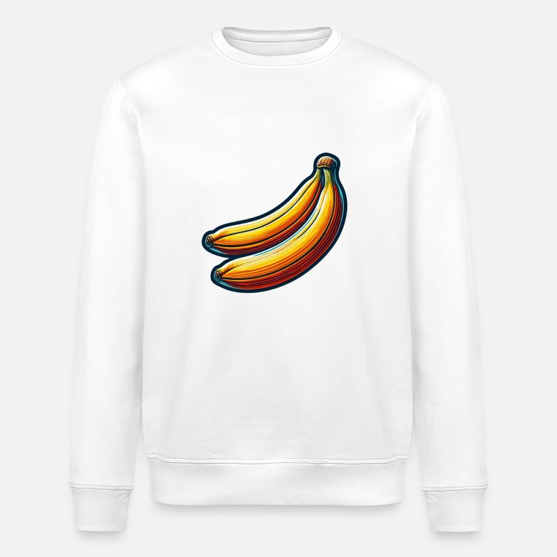 Bananen - Stanley/Stella Unisex Bio-Sweatshirt ROLLER - Weiß