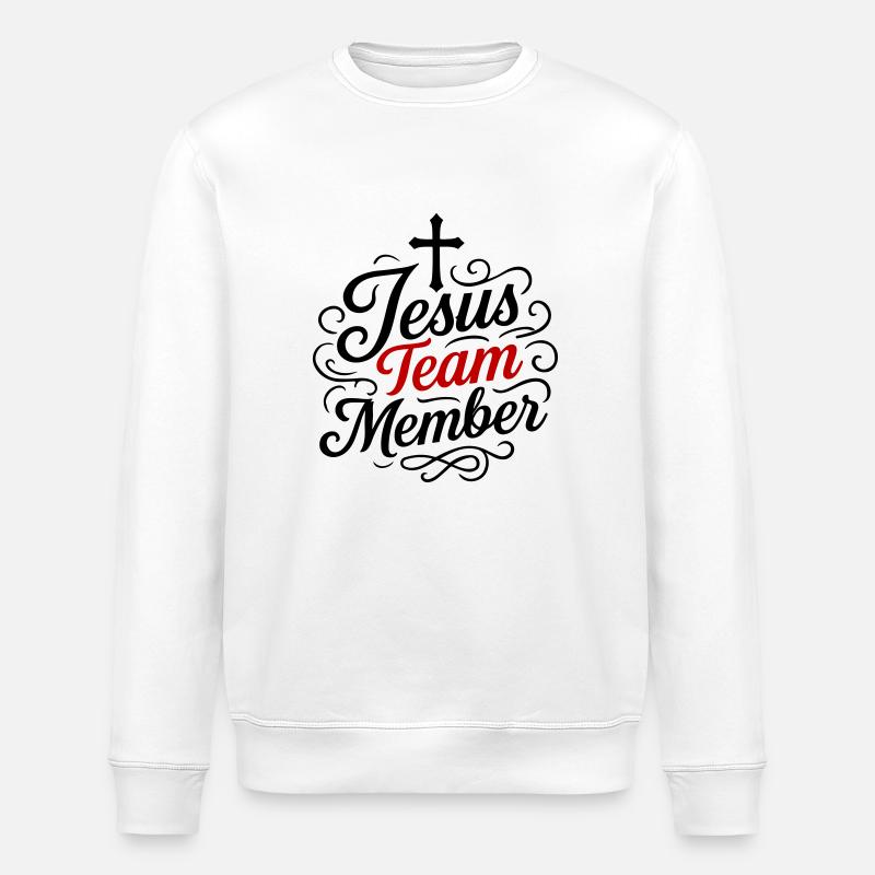 Jesus Team Mitglied - Stanley/Stella Unisex Bio-Sweatshirt ROLLER - Weiß