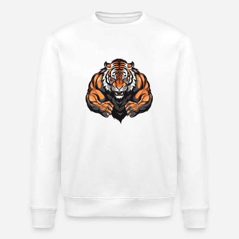 Tiger Beast Arts martiaux MMA - Sweat bio ROLLER Stanley/Stella Unisexe - blanc