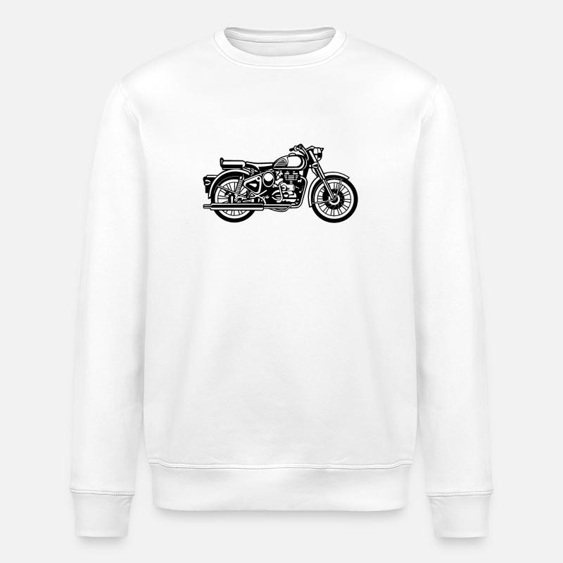 Motorcycle / Motorcycle 02_black - Stanley/Stella ROLLER Unisex Organic Sweatshirt - white