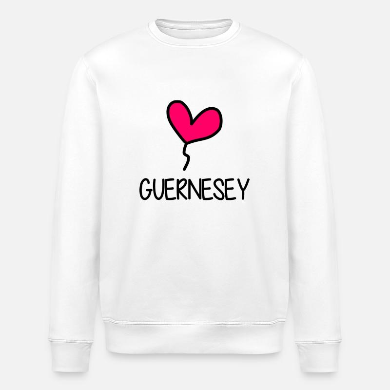 GUERNSEY - Stanley/Stella Unisex Bio-Sweatshirt ROLLER - Weiß