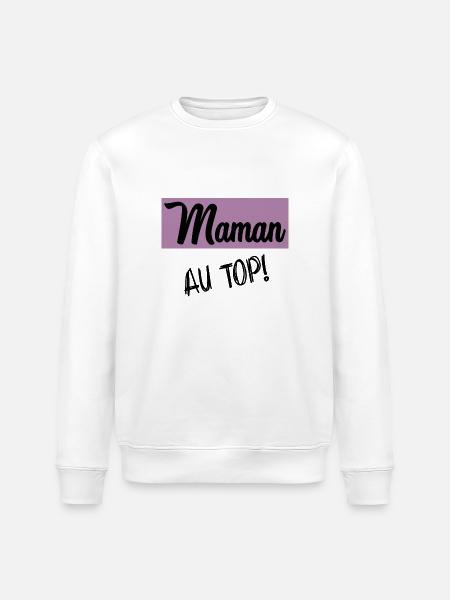MAMA - Stanley/Stella Unisex Bio-Sweatshirt ROLLER - Weiß