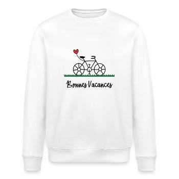 FAHRRAD. FEIERTAG. ES LEBE DIE FERIEN. FEIERTAG - Stanley/Stella Unisex Bio-Sweatshirt ROLLER - Weiß - Vorne - Nik (191cm)