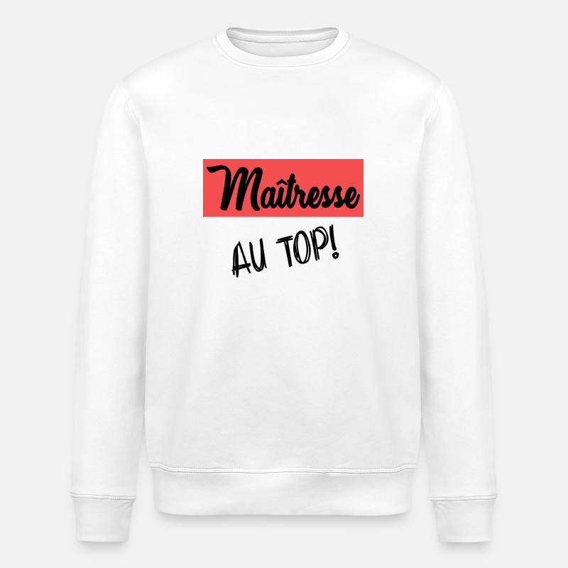 MERCI MAÎTRESSE - Sweat bio ROLLER Stanley/Stella Unisexe - blanc