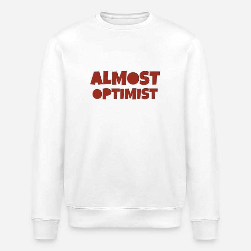 almost optimist - Stanley/Stella ROLLER Unisex Organic Sweatshirt - white