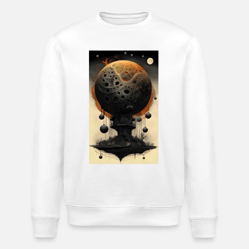 Somber sphere structure - Stanley/Stella ROLLER Unisex Organic Sweatshirt - white