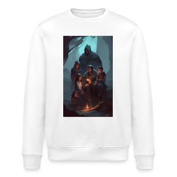 Contes familiaux de dark fantasy - Sweat bio ROLLER Stanley/Stella Unisexe - blanc - Devant - Nik (191cm)