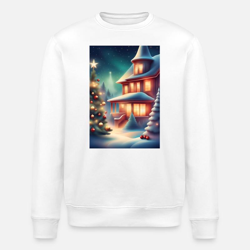 Wonderful Christmas time - Stanley/Stella ROLLER Unisex Organic Sweatshirt - white
