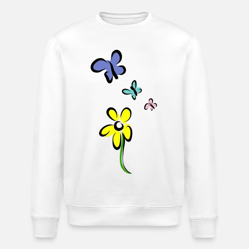 Nicht nur eine Blume - Stanley/Stella Unisex Bio-Sweatshirt ROLLER - Weiß