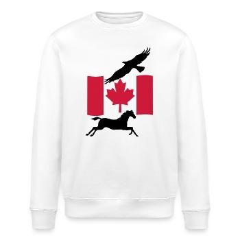 Freedom in Canada Kanada Geschenk - Stanley/Stella Unisex Bio-Sweatshirt ROLLER - Weiß - Vorne - Nik (191cm)