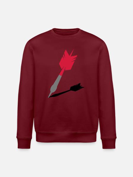 Dartpfeil mit Schatten - Stanley/Stella Unisex Bio-Sweatshirt ROLLER - Weiß
