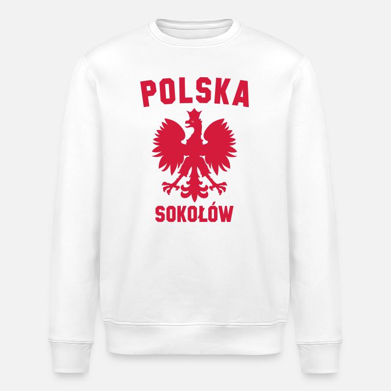 SOKOLOW Polska Polen Adler Pologne - Sweat bio ROLLER Stanley/Stella Unisexe - blanc