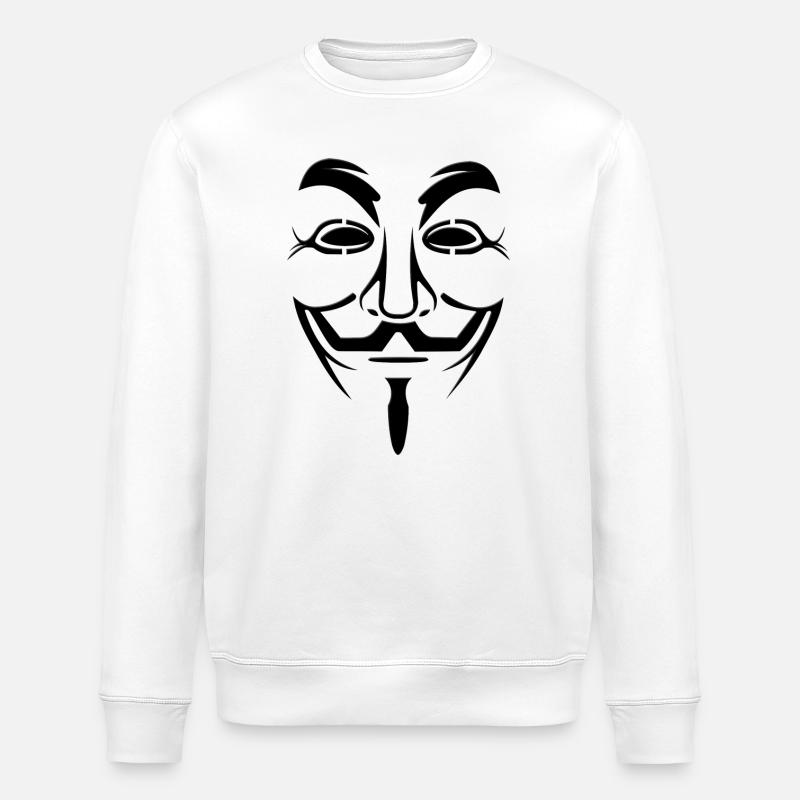 Masque anonyme - Sweat bio ROLLER Stanley/Stella Unisexe - blanc