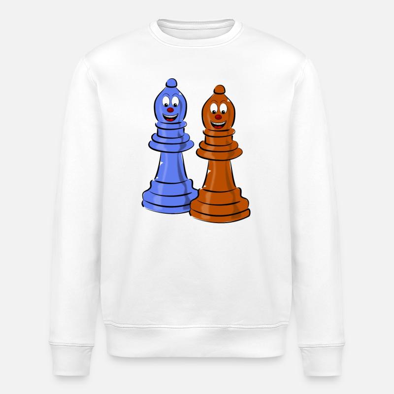 chess - Stanley/Stella ROLLER Unisex Organic Sweatshirt - white