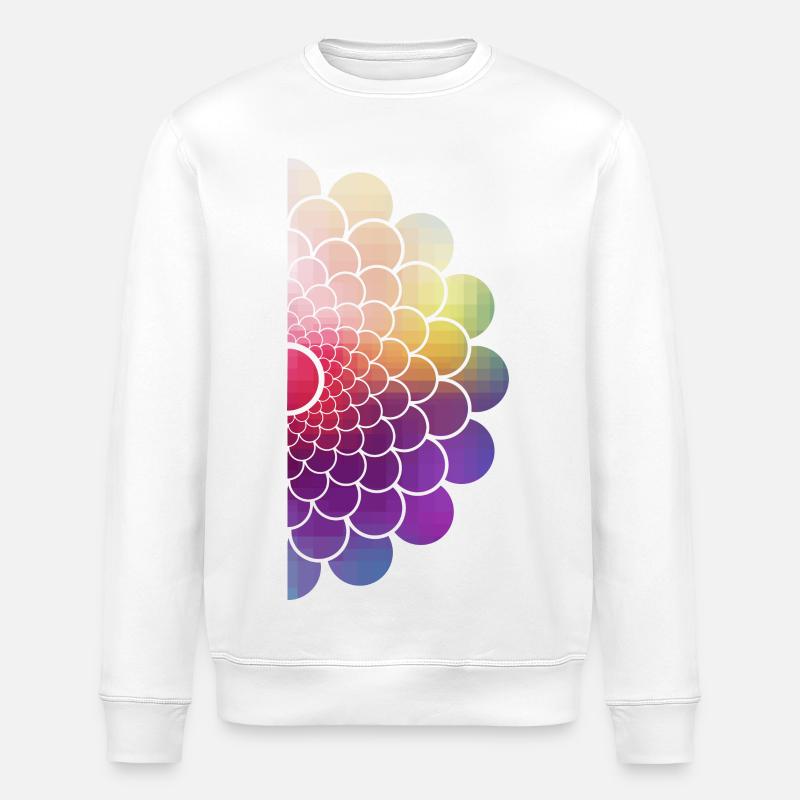 halber Regenbogen - Stanley/Stella Unisex Bio-Sweatshirt ROLLER - Weiß