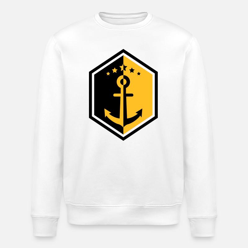 Seemann / Boot / Marine / Meer / Fischer - Stanley/Stella Unisex Bio-Sweatshirt ROLLER - Weiß