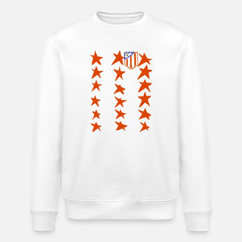 Étoiles rouges et blanches - Sweat bio ROLLER Stanley/Stella Unisexe - blanc