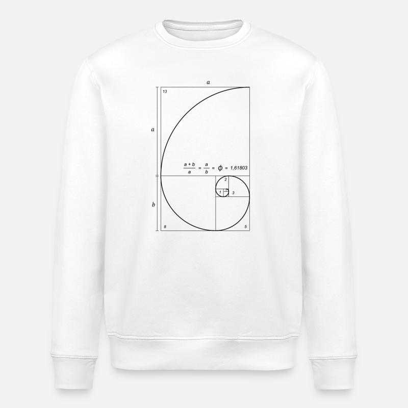 Géométrie du ratio d’or - Sweat bio ROLLER Stanley/Stella Unisexe - blanc