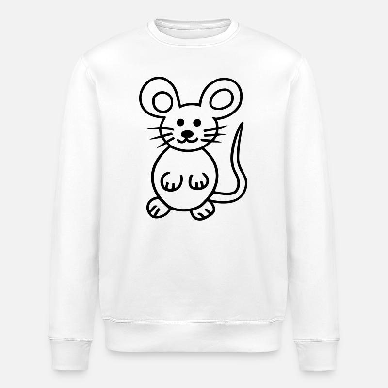 Souris, Mausi - Sweat bio ROLLER Stanley/Stella Unisexe - blanc