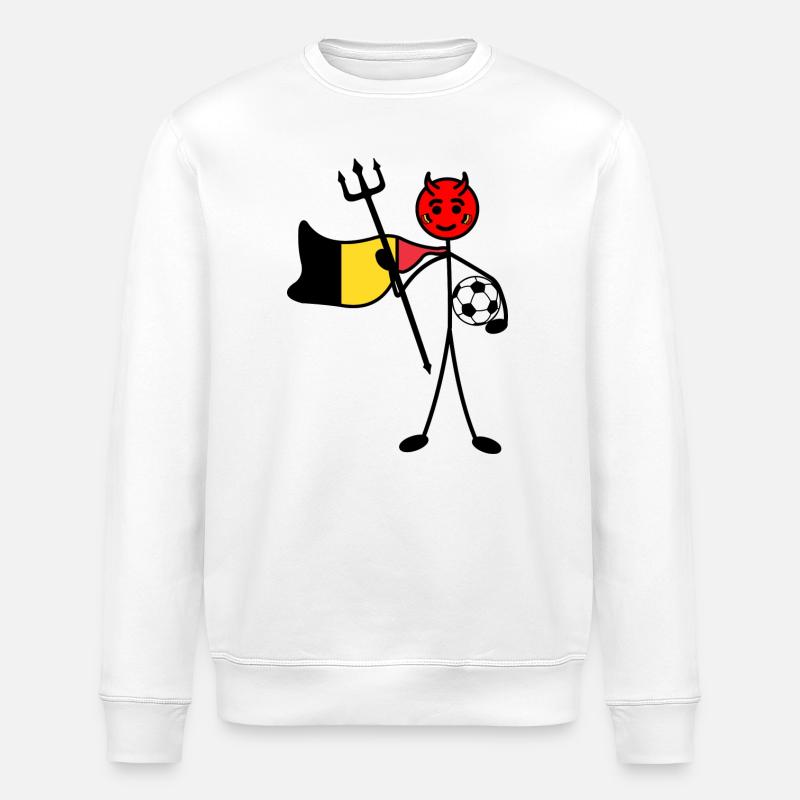 Héros du diable rouge - Sweat bio ROLLER Stanley/Stella Unisexe - blanc