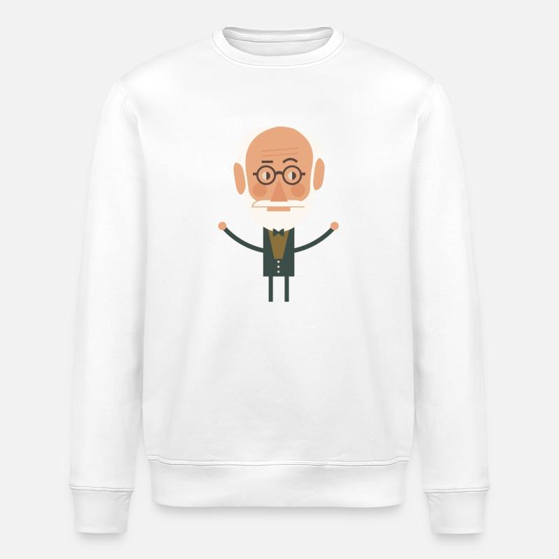Sigmund Freud - Stanley/Stella ROLLER Unisex Organic Sweatshirt - white