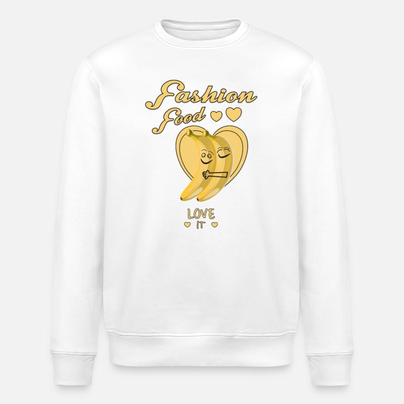 Ich liebe Bananen - Stanley/Stella Unisex Bio-Sweatshirt ROLLER - Weiß