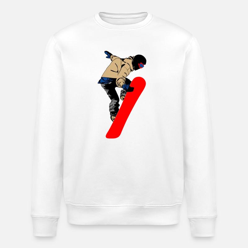 Snowboarder - Stanley/Stella Unisex Bio-Sweatshirt ROLLER - Weiß