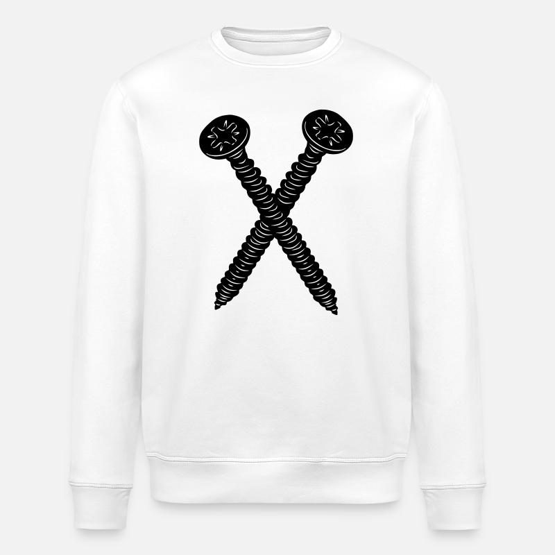 Zwei Schrauben gekreuzt - Stanley/Stella Unisex Bio-Sweatshirt ROLLER - Weiß