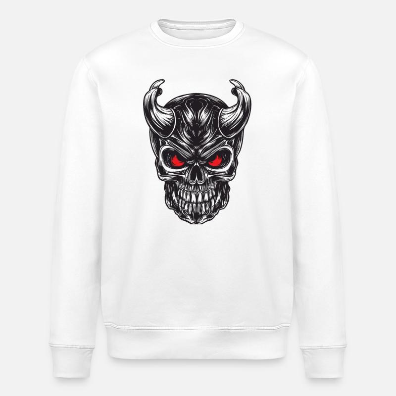 Schädel - Stanley/Stella Unisex Bio-Sweatshirt ROLLER - Weiß