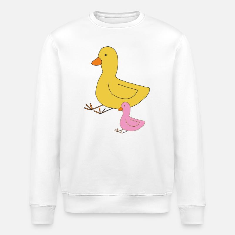 ente mutter kind - Stanley/Stella Unisex Bio-Sweatshirt ROLLER - Weiß