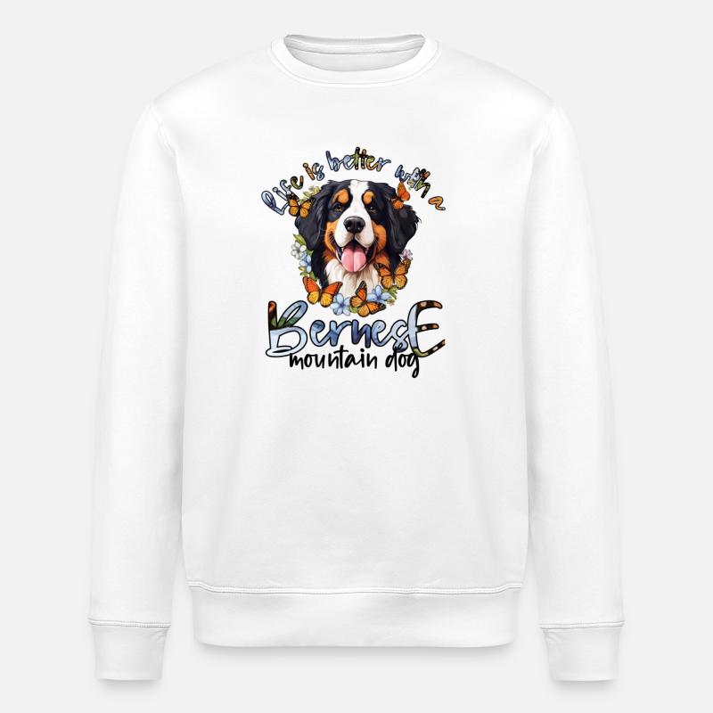 Bouvier bernois - Sweat bio ROLLER Stanley/Stella Unisexe - blanc