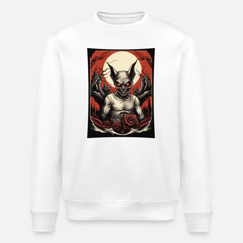 Hell Demon - Stanley/Stella ROLLER Unisex Organic Sweatshirt - white