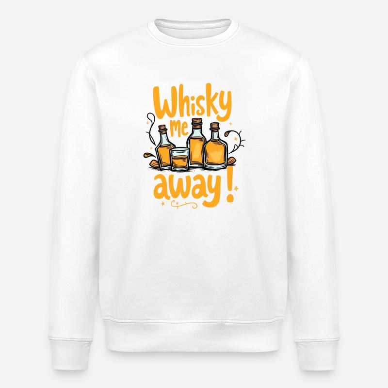 WHISKYEZ-MOI ! WHISKY - Sweat bio ROLLER Stanley/Stella Unisexe - blanc