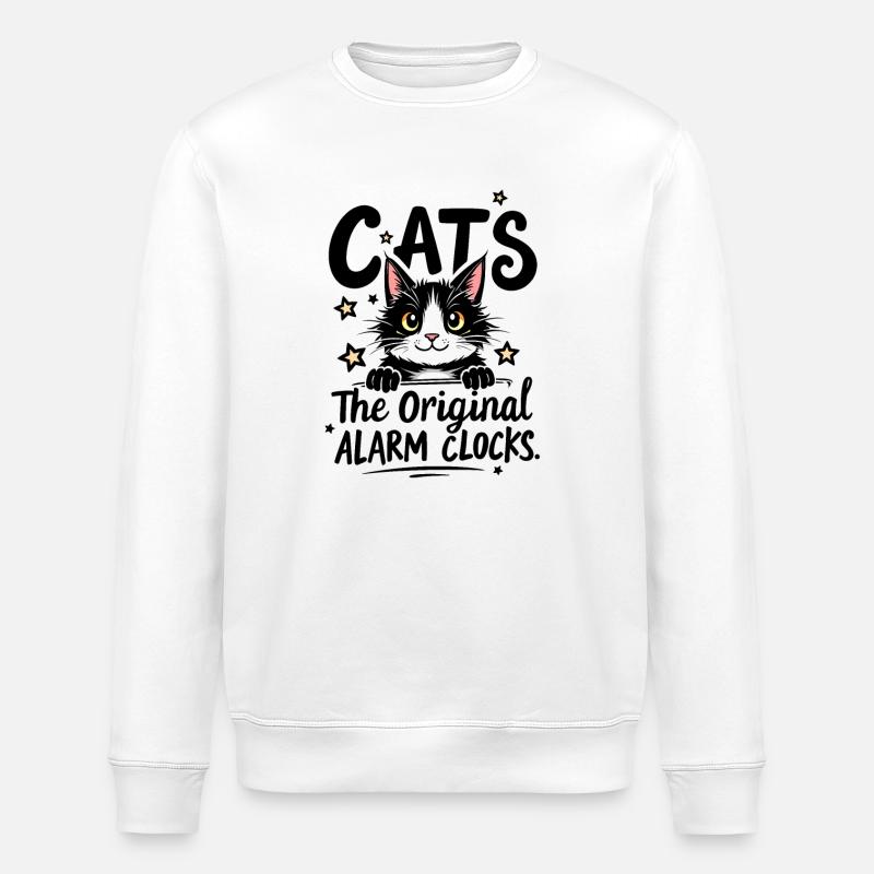 CHATS : LES RÉVEILS ORIGINAUX - Sweat bio ROLLER Stanley/Stella Unisexe - blanc