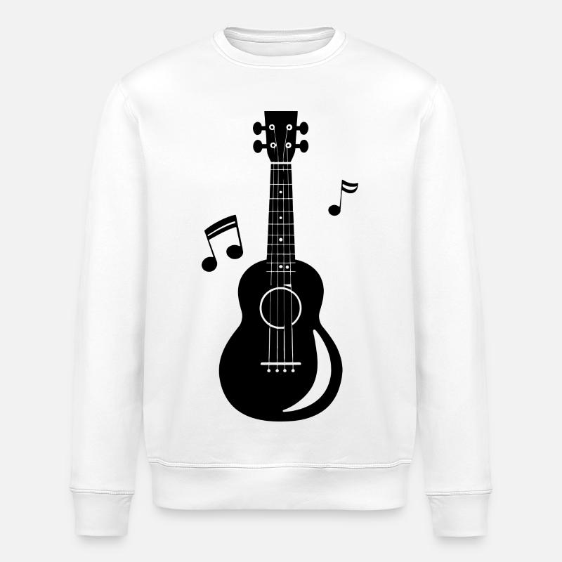 ukulele - Stanley/Stella ROLLER Unisex Organic Sweatshirt - white