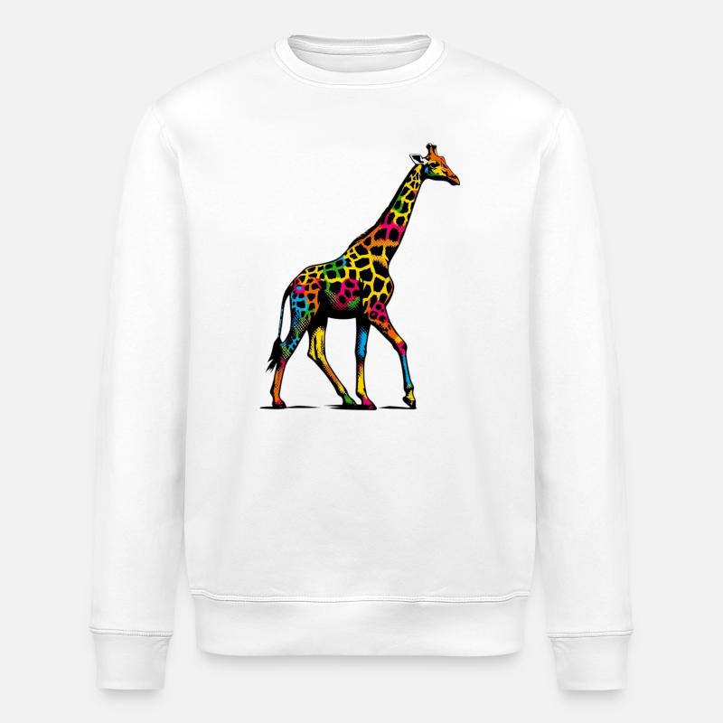 Giraffe - Stanley/Stella ROLLER Unisex Organic Sweatshirt - white