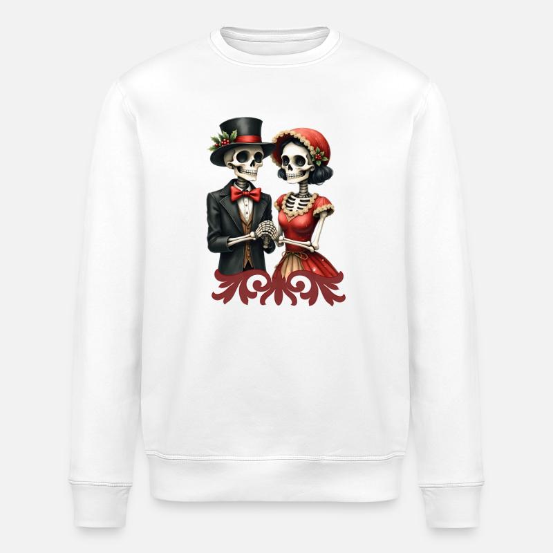 Weihnachtsromantik der Knochen. - Stanley/Stella Unisex Bio-Sweatshirt ROLLER - Weiß