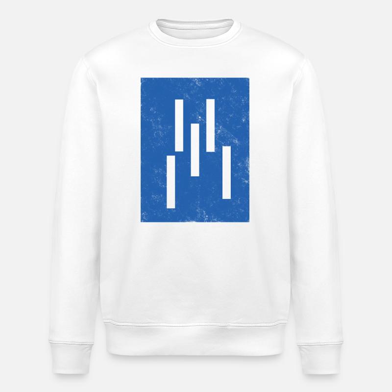Abstrakte Vertikale Linien Komposition - Stanley/Stella Unisex Bio-Sweatshirt ROLLER - Weiß