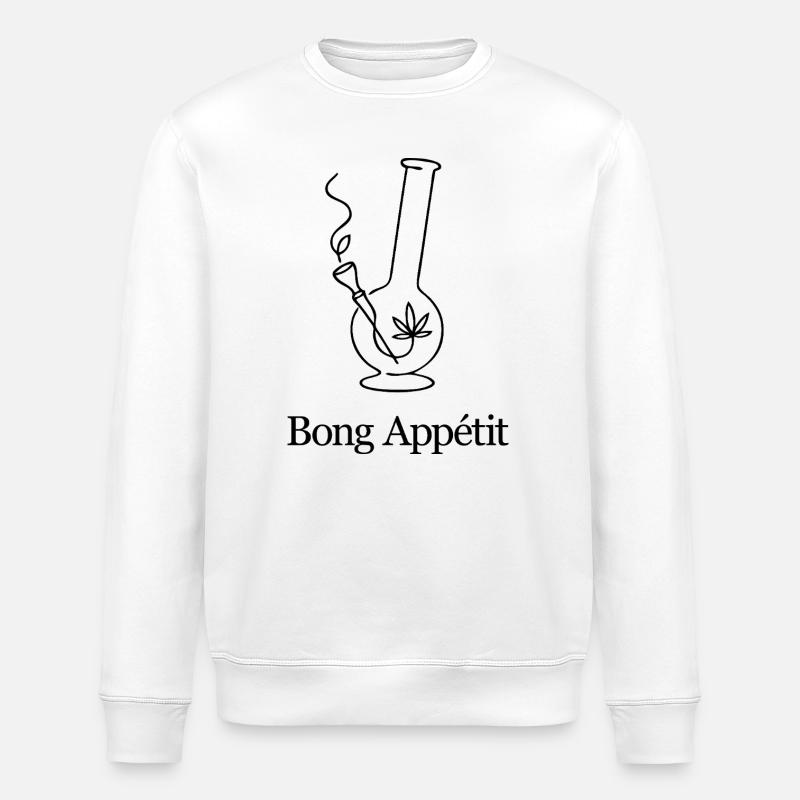 Bong Appetit - Stanley/Stella Unisex Bio-Sweatshirt ROLLER - Weiß