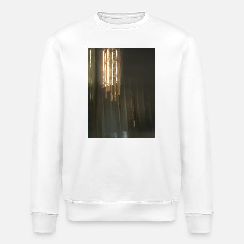 Abstract light reflections at night - Stanley/Stella ROLLER Unisex Organic Sweatshirt - white