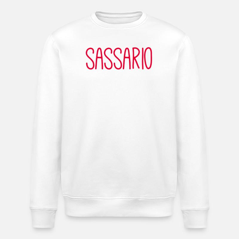 Sassario Wein & Tapas Illustration - Stanley/Stella Unisex Bio-Sweatshirt ROLLER - Weiß