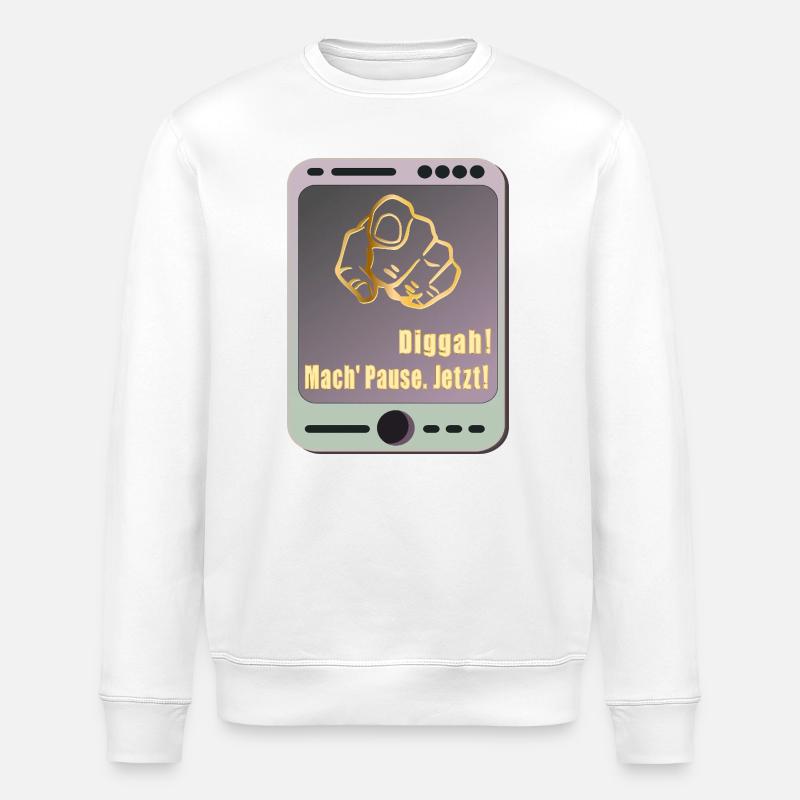 Social Media Pause - Stanley/Stella Unisex Bio-Sweatshirt ROLLER - Weiß