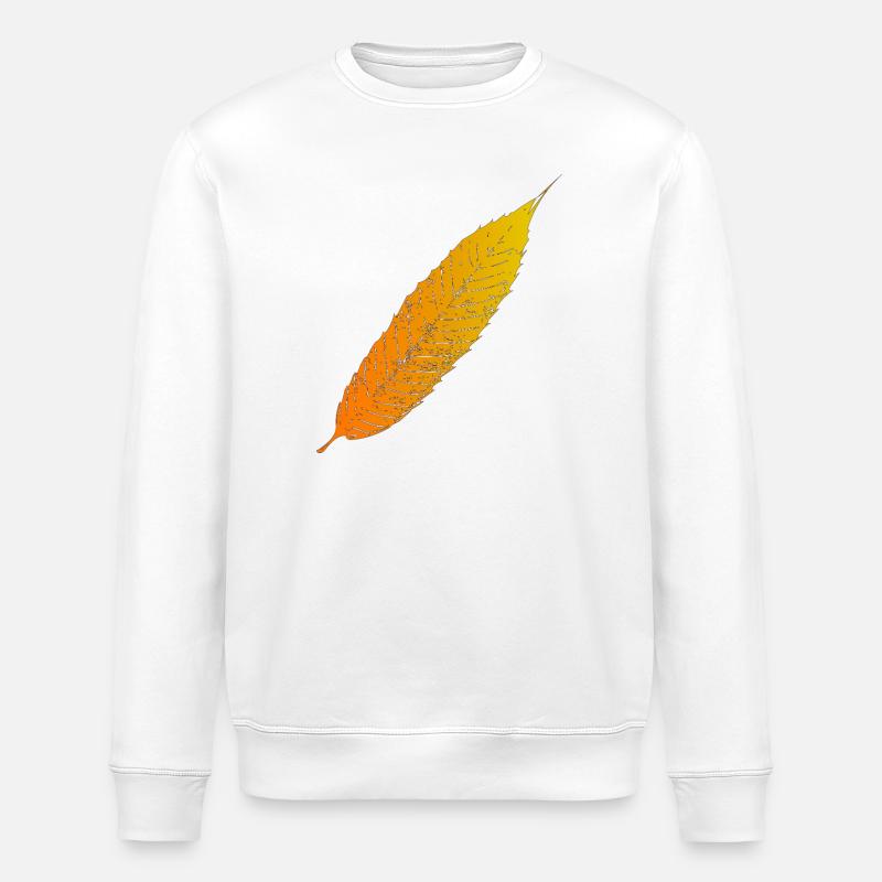 Autumn Leaf Gradient - Stanley/Stella ROLLER Unisex Organic Sweatshirt - white