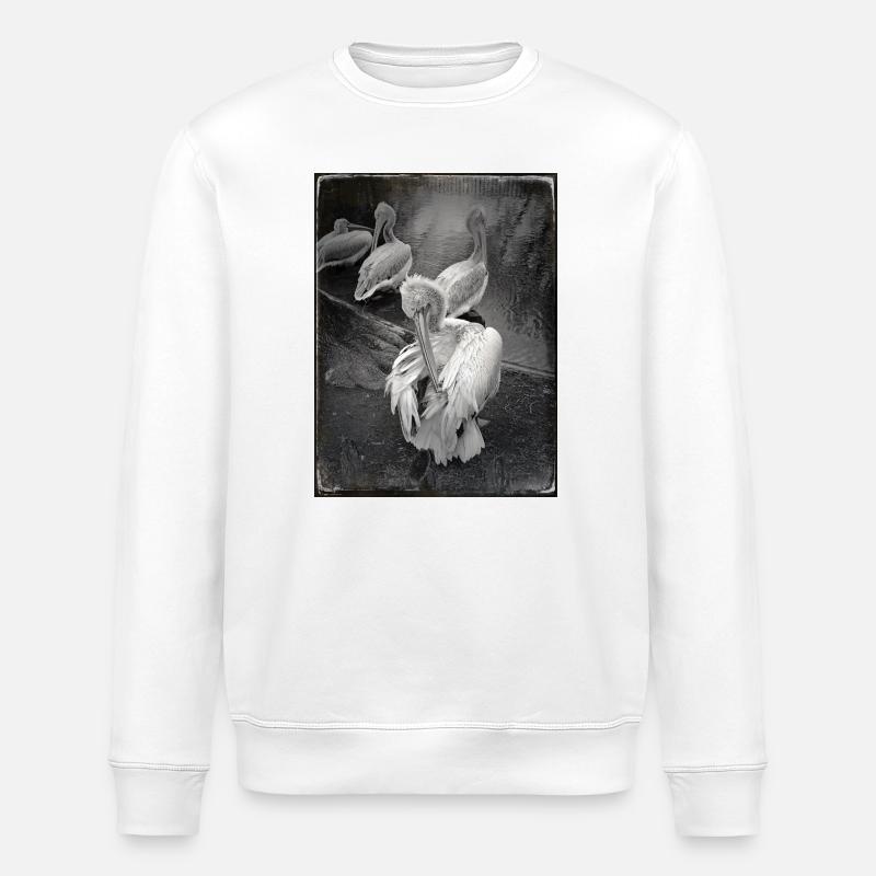 Dark Pelicans - Stanley/Stella Unisex Bio-Sweatshirt ROLLER - Weiß