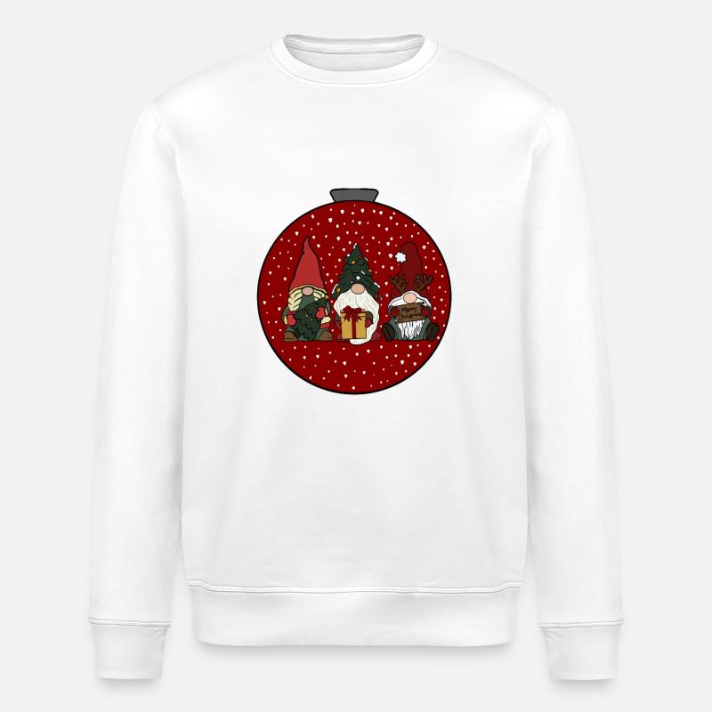 Weihnachtskugel  - Stanley/Stella Unisex Bio-Sweatshirt ROLLER - Weiß