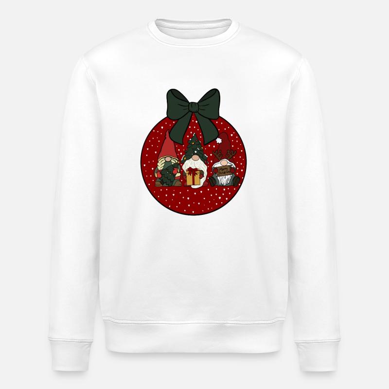 Weihnachtskugel  - Stanley/Stella Unisex Bio-Sweatshirt ROLLER - Weiß