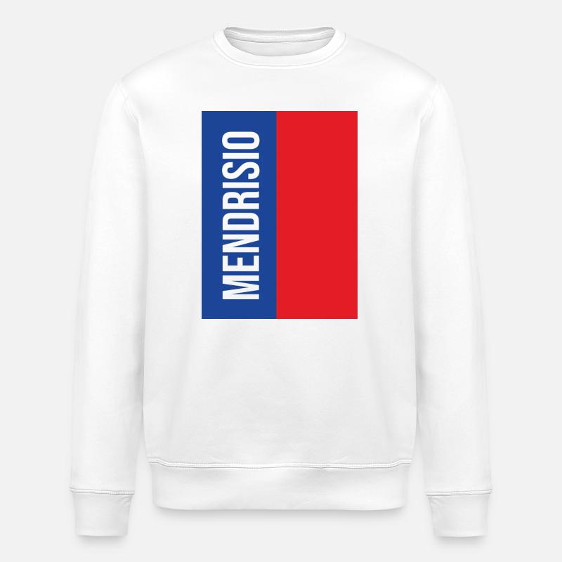 Mendrisio Blue Red Vertical - Stanley/Stella ROLLER Unisex Organic Sweatshirt - white