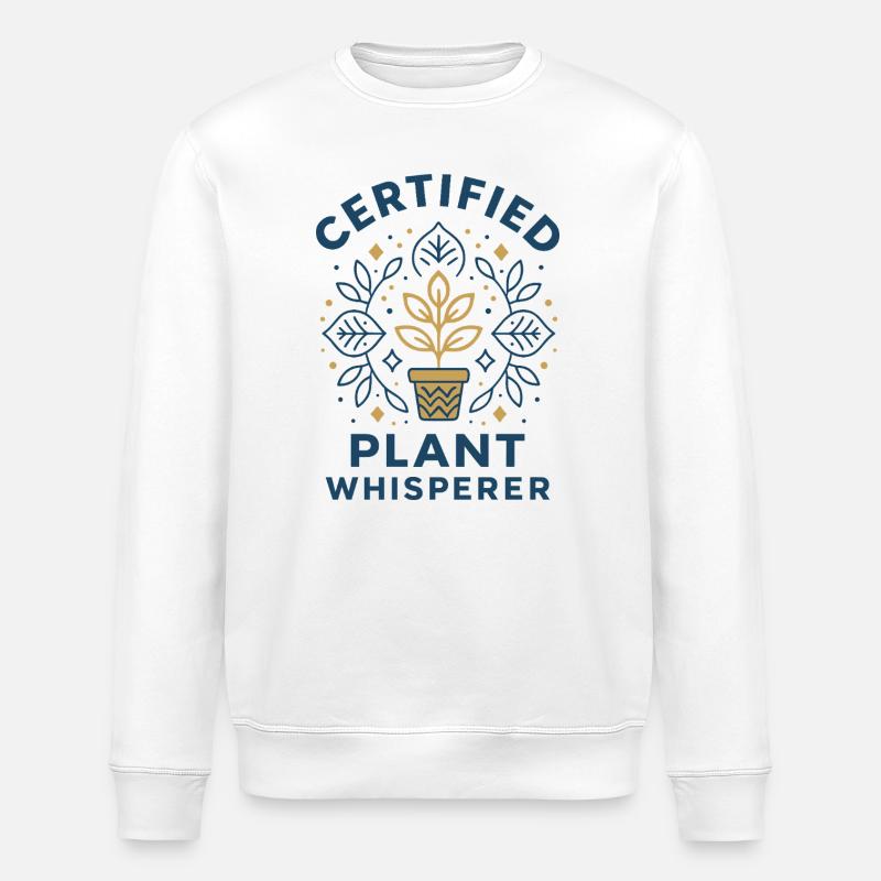 Pflanzenflüsterer - Stanley/Stella Unisex Bio-Sweatshirt ROLLER - Weiß