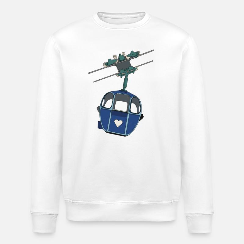 Gondel mit Herz - Stanley/Stella Unisex Bio-Sweatshirt ROLLER - Weiß