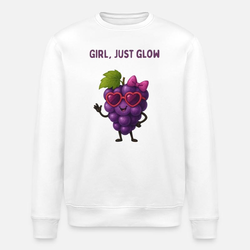 Pouvoir féminin de Grappa Glow - Sweat bio ROLLER Stanley/Stella Unisexe - blanc